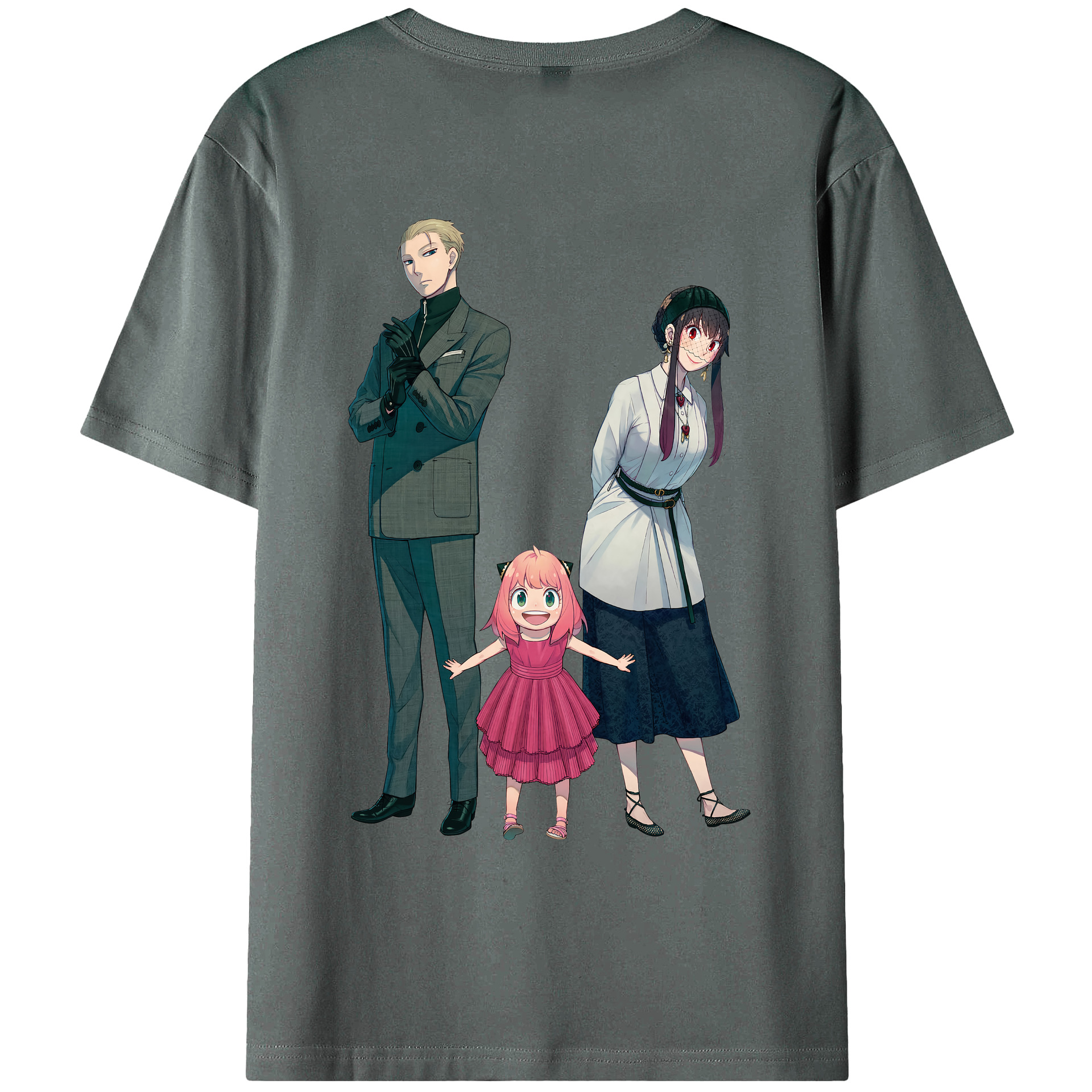 （画像用） SPY×FAMILY间谍家家酒 綿100％ メンズ半袖Tシャツ（バックプリント） 通気性